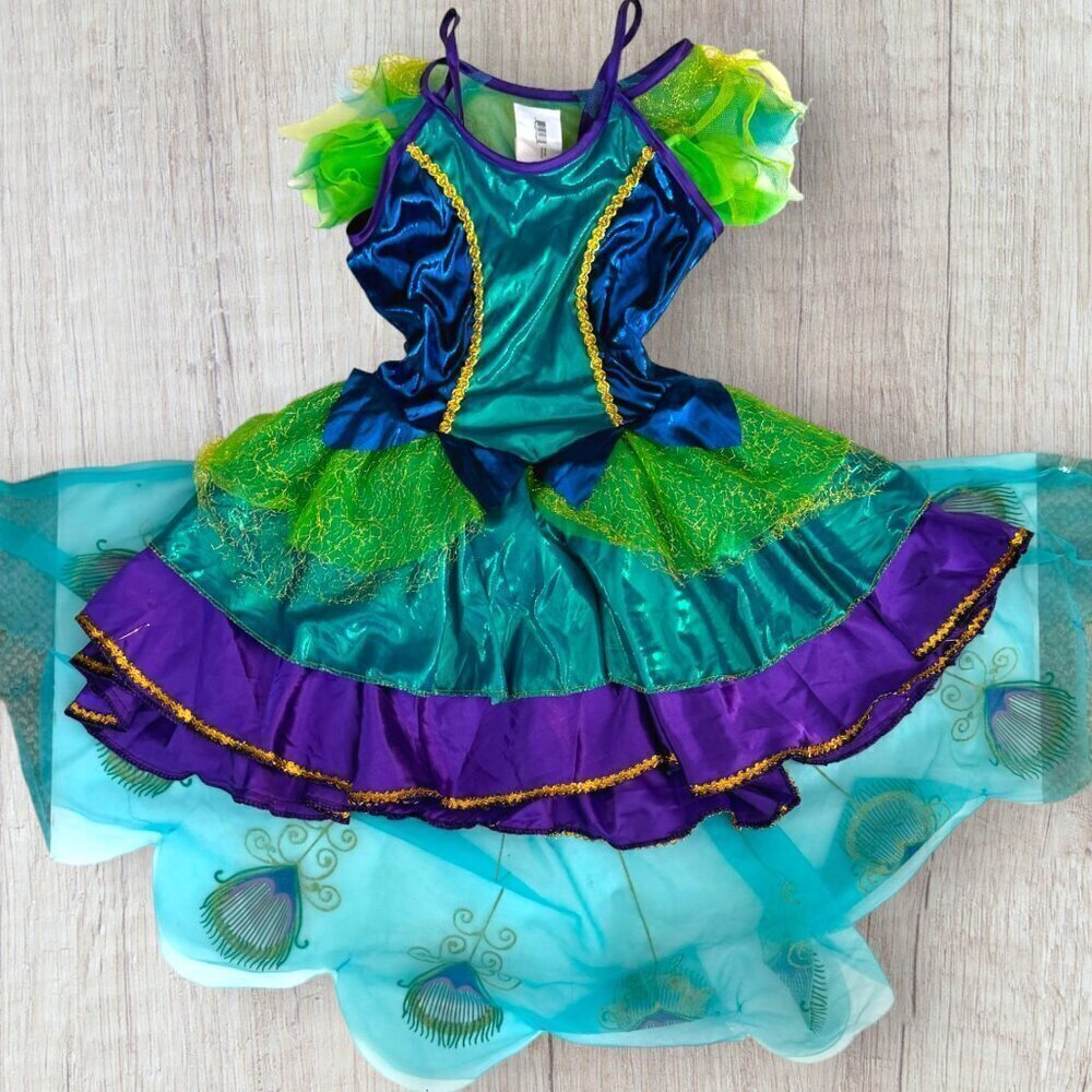 RUBIES Pretty Peacock Purple Teal Blue Green Dress Up Dance Halloween Costume